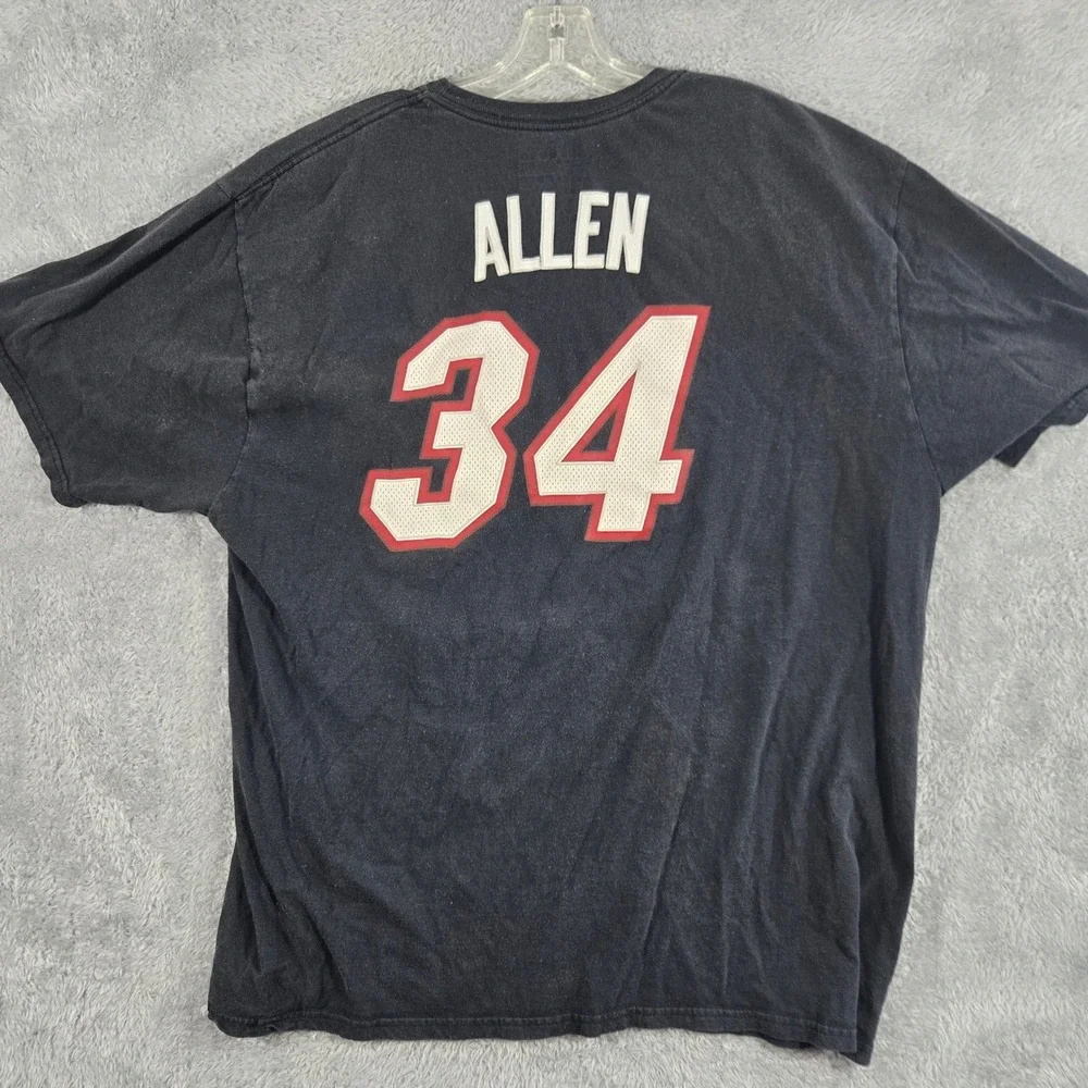 Adidas Miami Heat Ray Allen 34 NBA Go-To Tee Mens 2XL Black Basketball T-Shirt